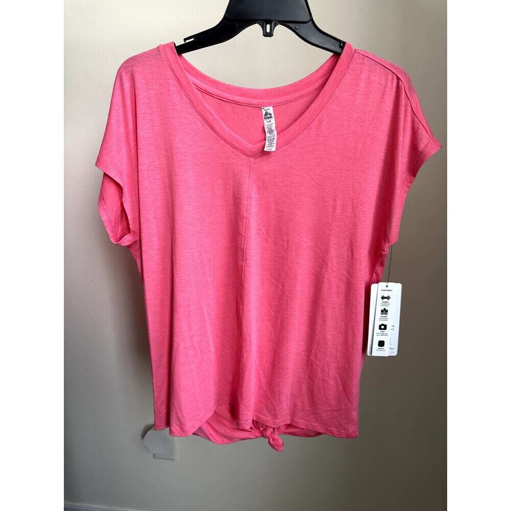 RBX Active Women's Fit Breathable Running Workout Short Sleeve Top In Pink L $48